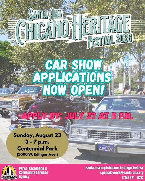 Chicano Heritage Car Show flyer August 2026